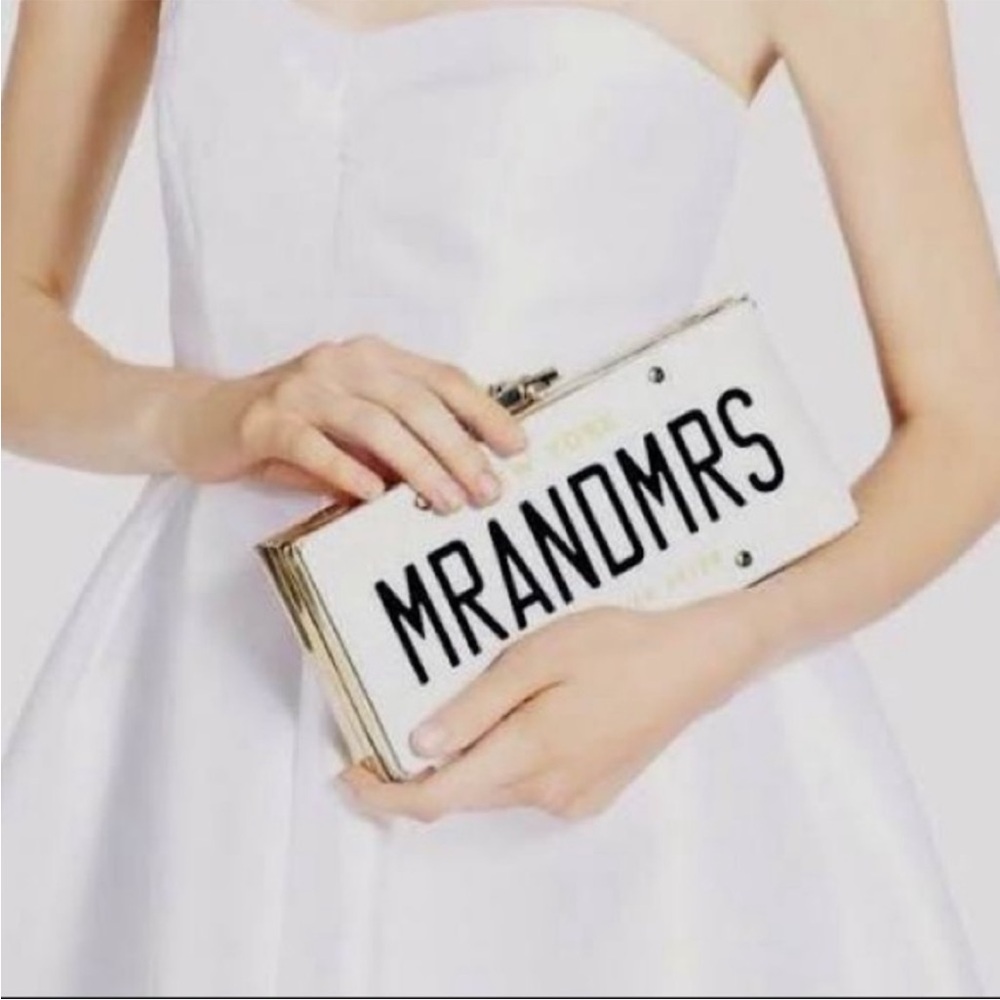 Kate Spade MRANDMRS White Clutch